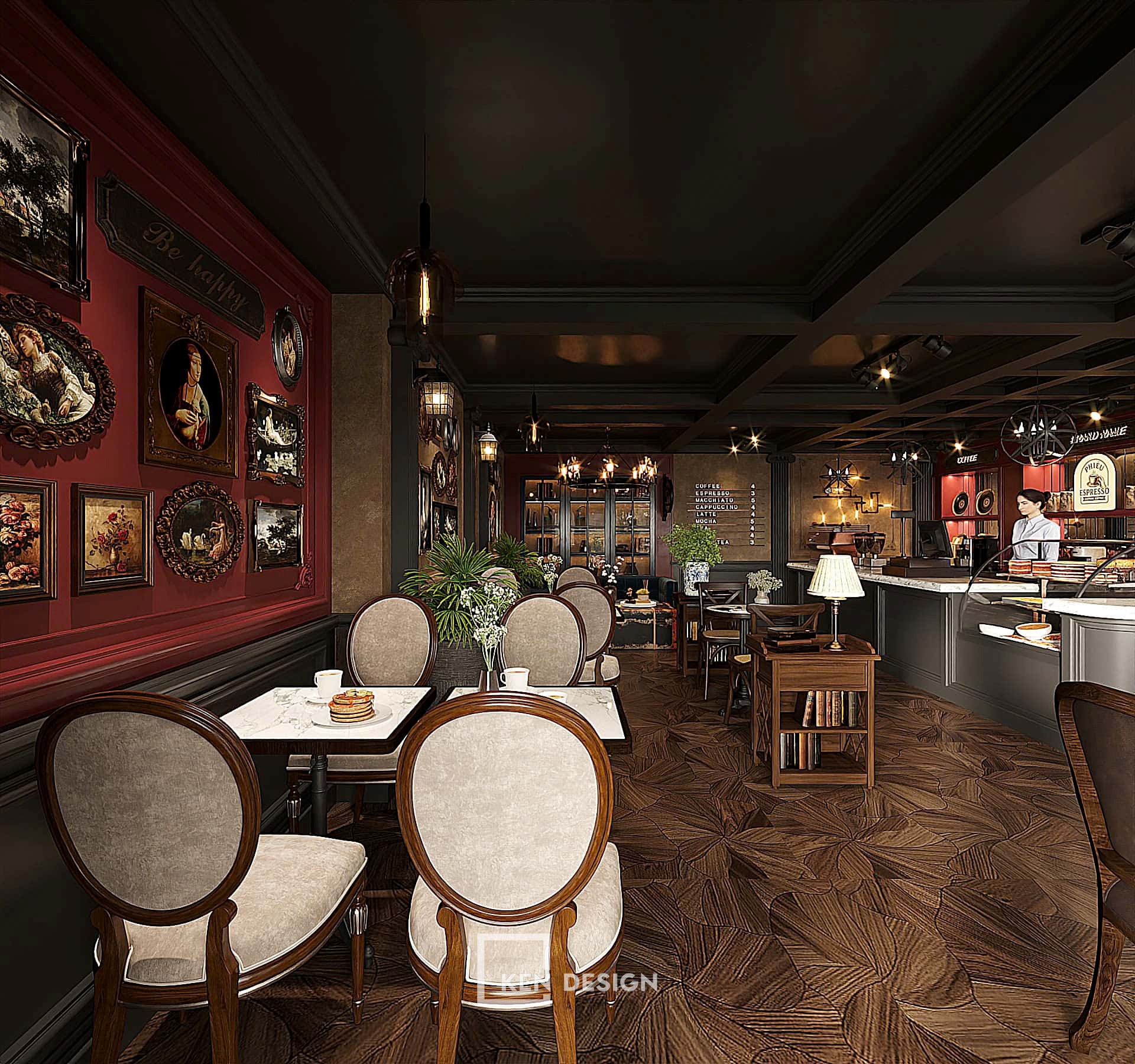 Thiết kế quán cafe Phiêu tại Ba Đình